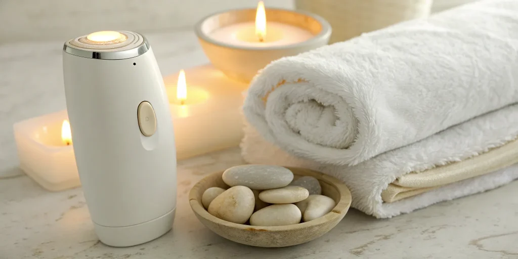 Picosecond laser device in a spa setting for PicoWay vs. PicoSure treatments.