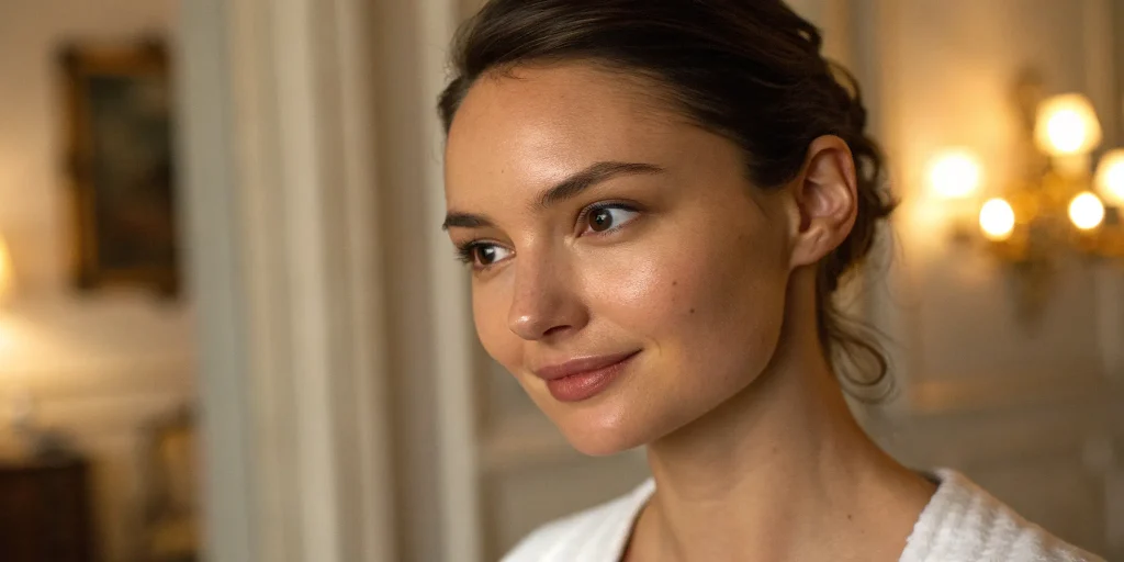 A woman's natural-looking before and after results from 40 units of Botox.