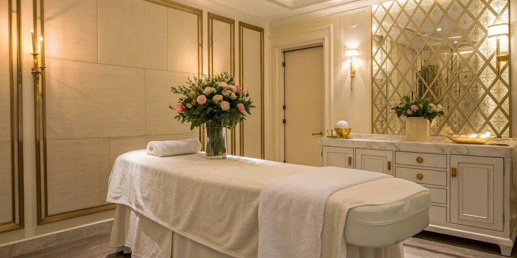 A professional clinic room prepared for a Morpheus8 treatment, a factor in the overall cost.