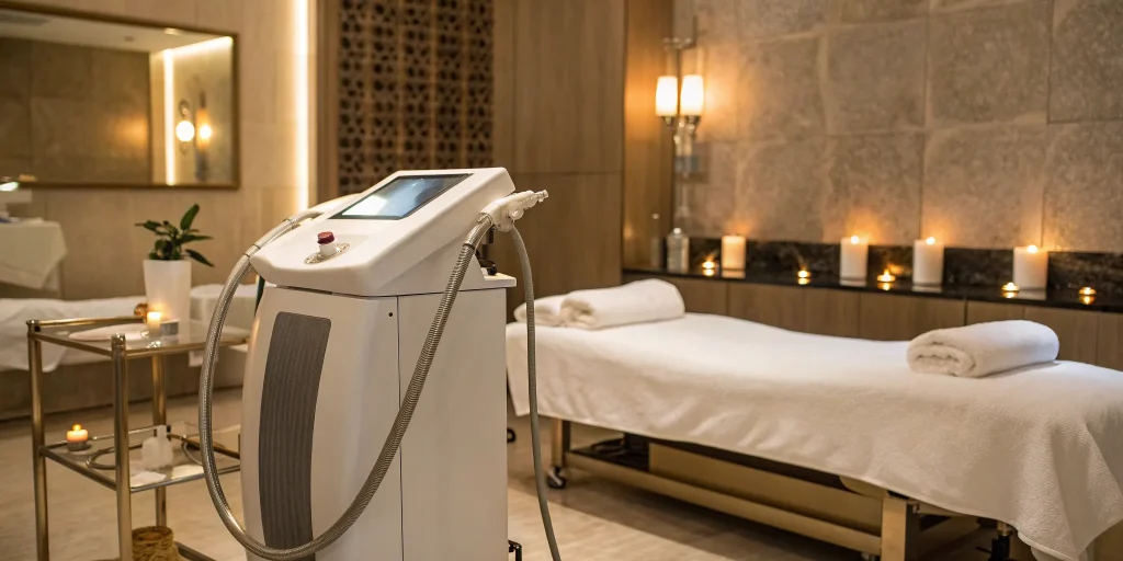 Laser machine for treating broken capillaries, a key factor in the overall cost.