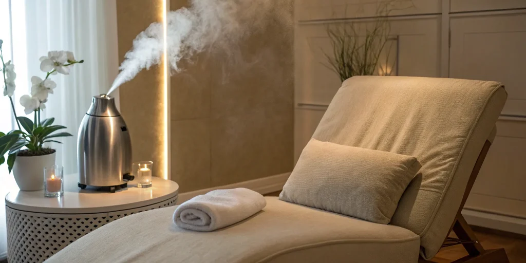 A serene clinic for facial laser vein removal, a key factor in the final treatment cost.